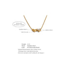 Heart & Sparkle Gold Necklace