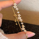 Zinc Alloy Bracelet Sparkling Zircon Flower Bracelet Handmade Bracelet Alloy For Daily Wear Fashion Accessory Party