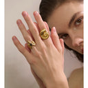 Artistic Gold Open Rings Set