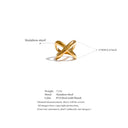 X Sculpted Cross Gold Ring